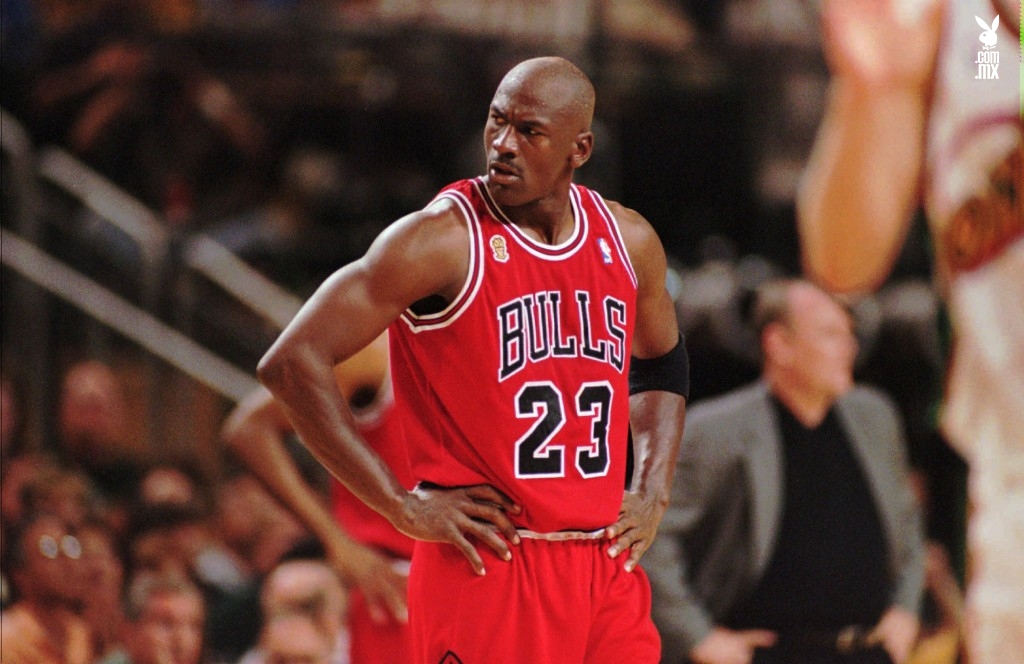 Chicago Bulls' Michael Jordan pauses in the third quarter in Game 5 of the NBA Finals against the Seattle SuperSonics Friday, June 14, 1996 in Seattle. The Sonics beat the Bulls, 89-78. (AP Photo/Beth A. Keiser)