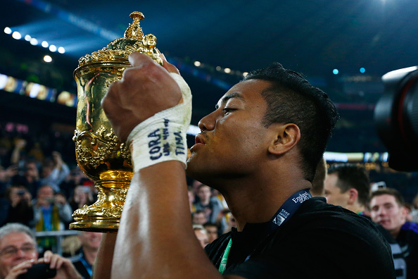 during the 2015 Rugby World Cup Final match between New Zealand and Australia at Twickenham Stadium on October 31, 2015 in London, United Kingdom.