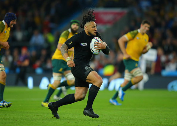 during the 2015 Rugby World Cup Final match between New Zealand and Australia at Twickenham Stadium on October 31, 2015 in London, United Kingdom.