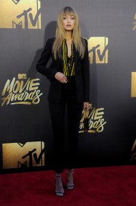 BURBANK, CALIFORNIA - APRIL 09: Model Gigi Hadid arrives at the 2016 MTV Movie Awards at Warner Bros. Studios on April 9, 2016 in Burbank, California. (Photo by Gregg DeGuire/WireImage)