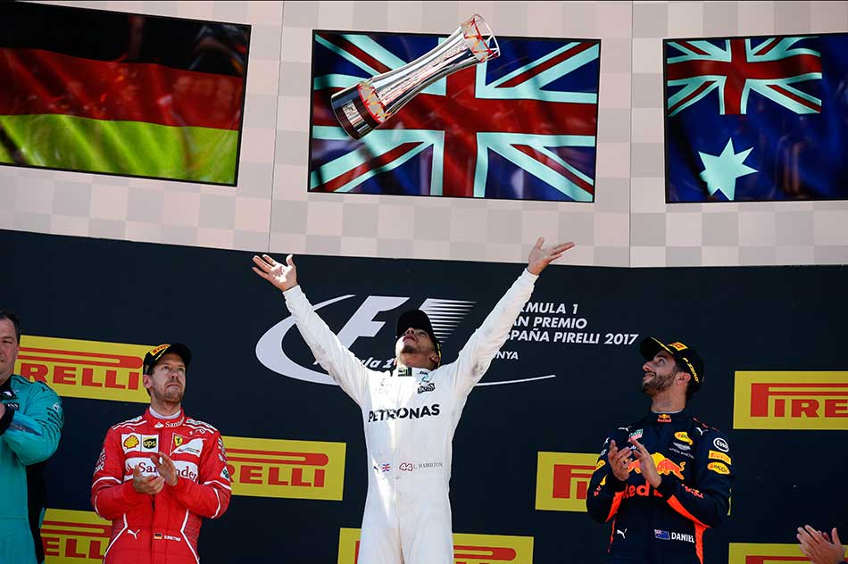 HAMILTON SE LLEVA EL GP DE ESPAÑA; VETTEL TERMINA SEGUNDO 0