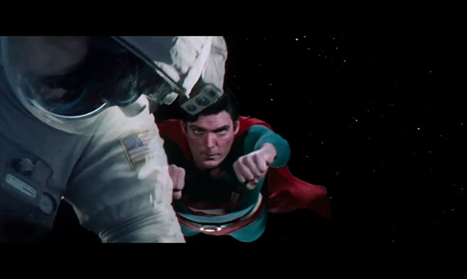 La curiosa escena alternativa de Gravity con Superman