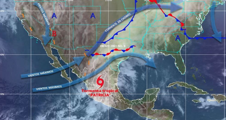 Se degrada “ Patricia ” a tormenta tropical