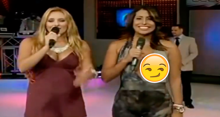 Sexy conductora enseña de más en vivo