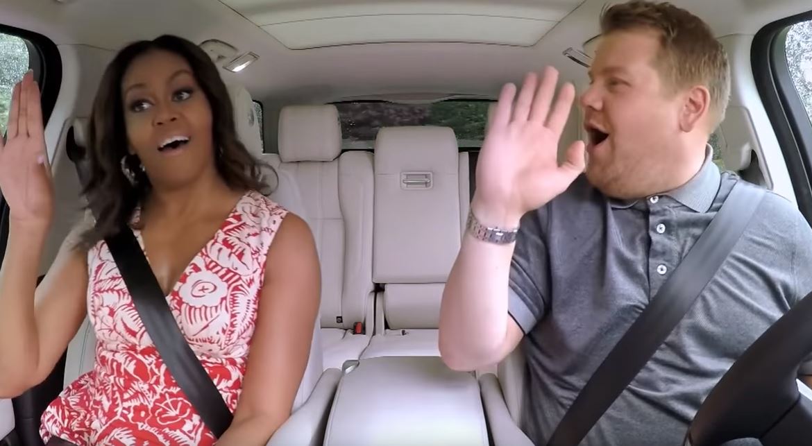 Michelle Obama en ‘carpool karaoke’ de James Corden