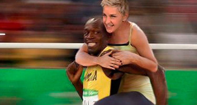 ELLEN DEGENERES CAUSA POLÉMICA POR MEME DE USAIN BOLT