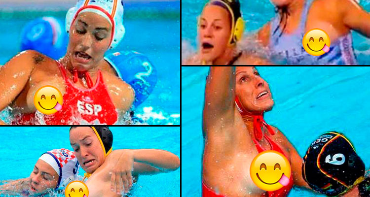 JUGADORAS DE WATERPOLO ENSEÑAN SUS ENCANTOS EN OLÍMPICOS