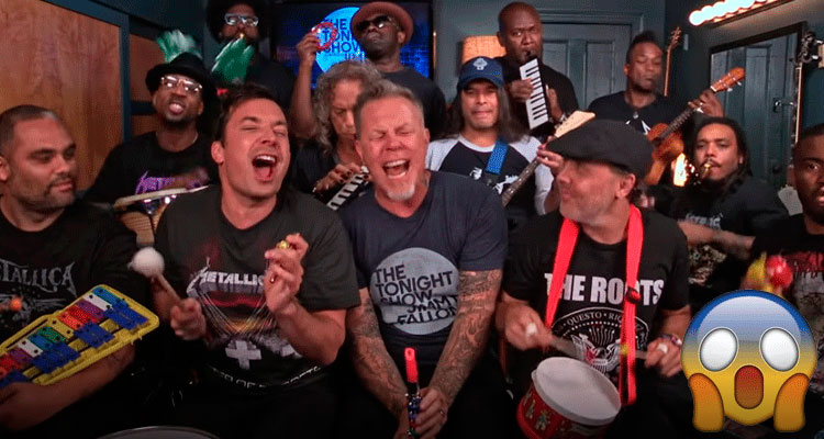 JIMMY FALLON Y METALLICA HACEN UNA ÉPICA VERSIÓN DE “ENTER SANDMAN”
