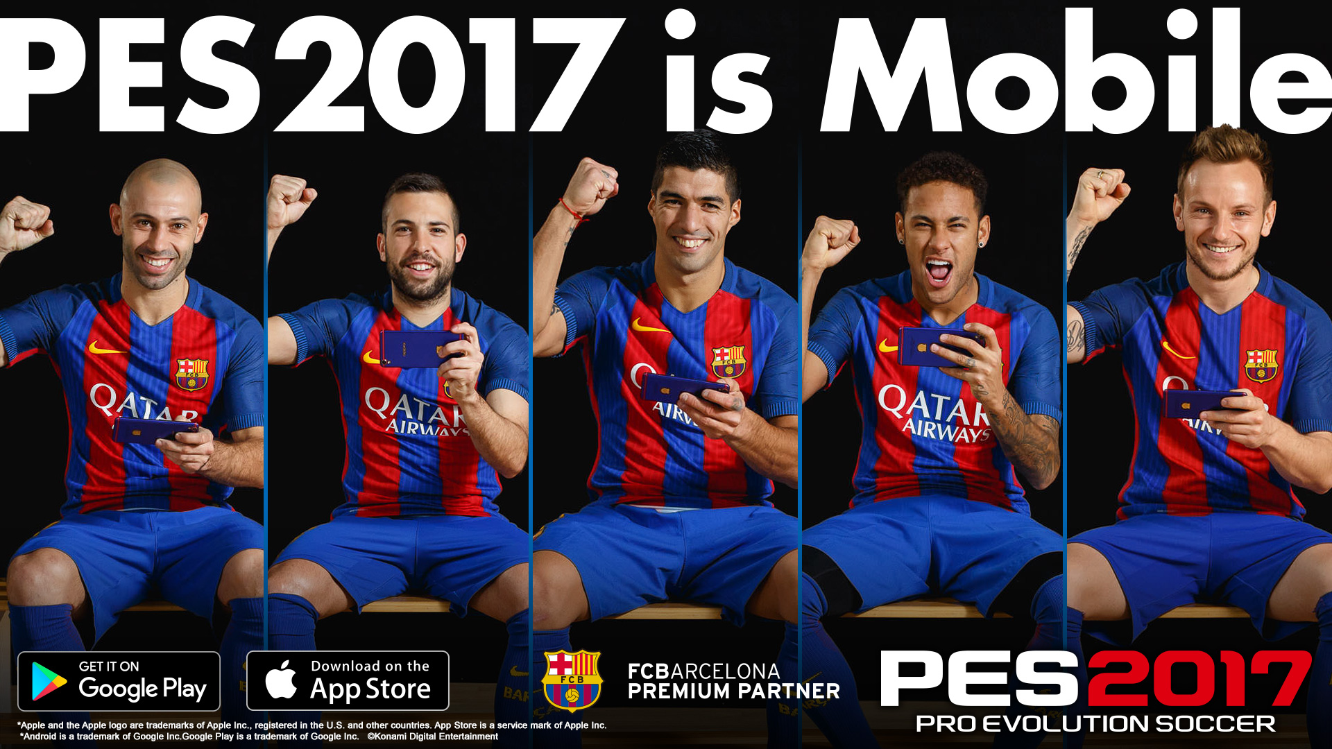 EL PES 2017 PARA DISPOSITIVOS MÓVILES DEBUTA EN TODO EL MUNDO