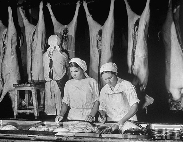 Trabajos prohibidos para mujeres mujeres soviéticas en carnicería