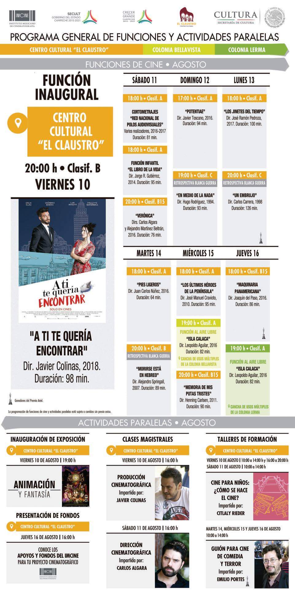 Actividades semana cine Campeche