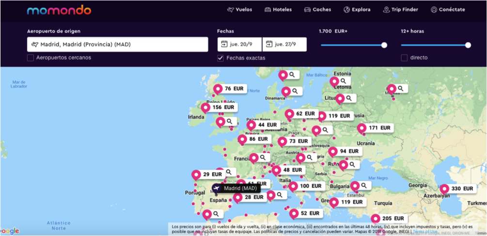 momodo viajes ubicación