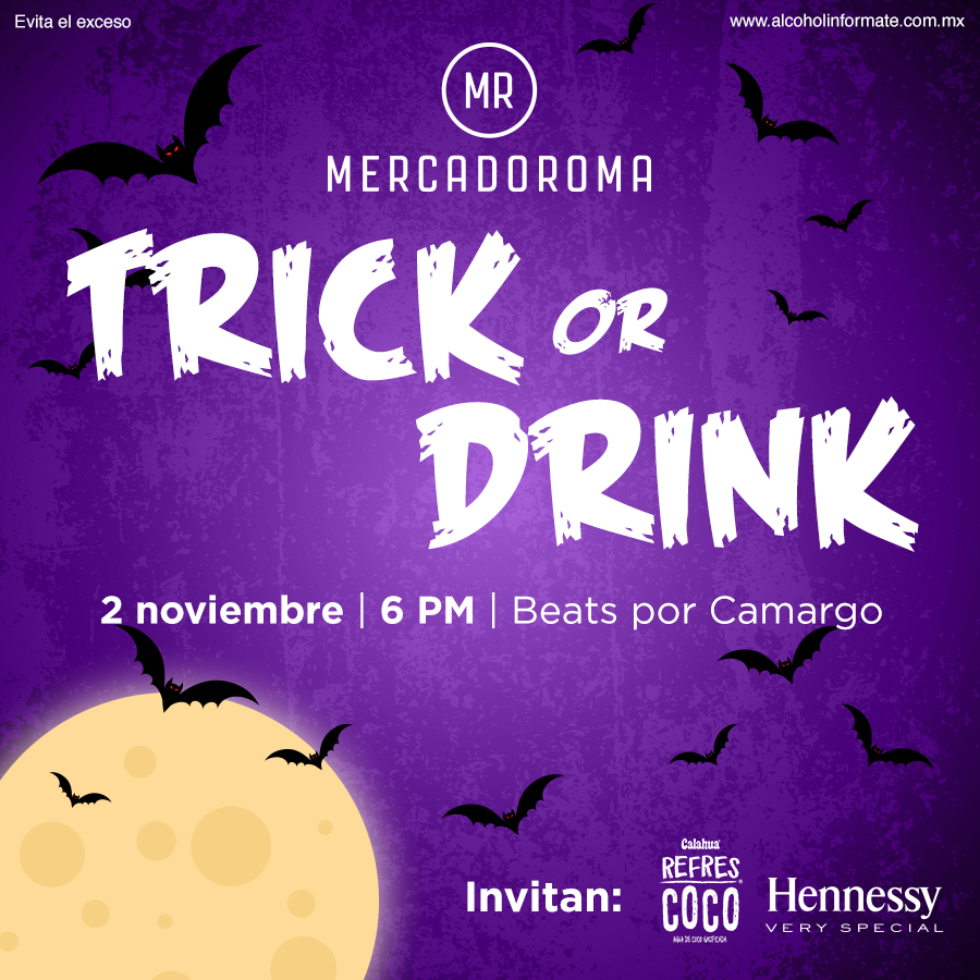 Trick or Drink, para el precopeo en MERCADOROMA 0