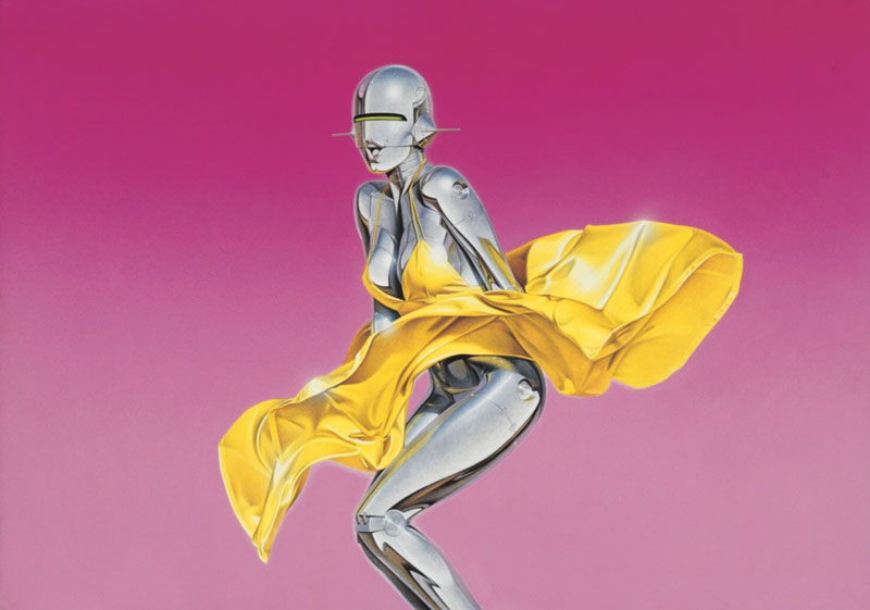 Hajime-Sorayama-ilustración-robot-marilyn-monroe