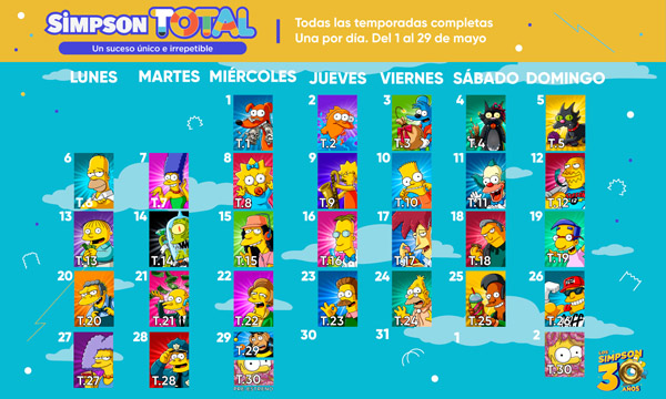 Maratón-simpsons-fox-calendario