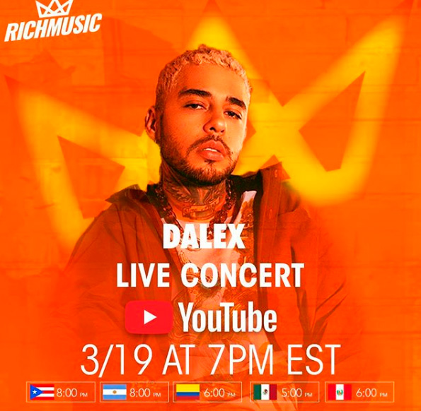 El cantante DALEX se queda en casa para dar un Live Concert 0