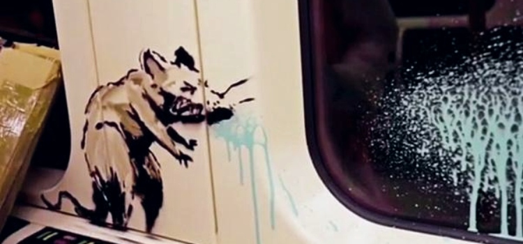 Un graffiti de Banksy fue eliminado del metro de Londres