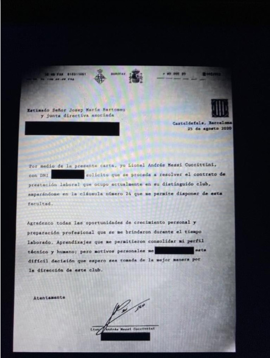 Messi comunica su retiro del Barcelona 0