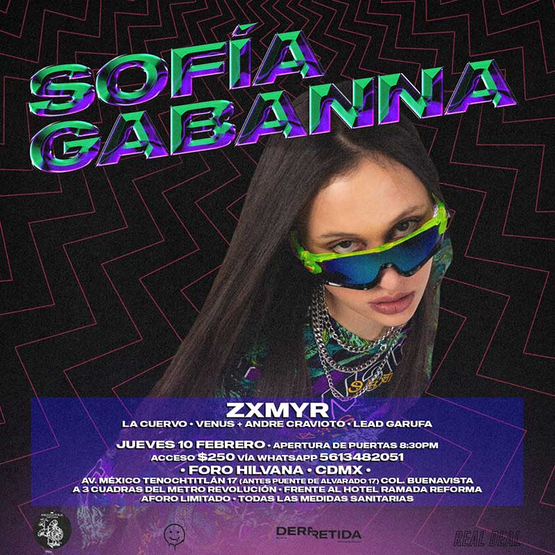 Sofía Gabanna anuncia gira en México previo a Bahidorá 0
