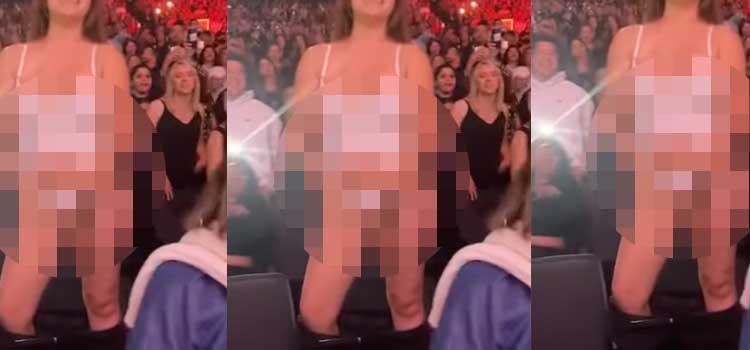 Mujer se desnuda en pleno concierto de Arjona