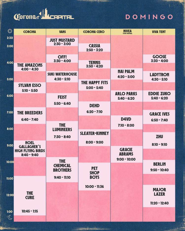 Estos son los horarios actualizados del Corona Capital 2023 3