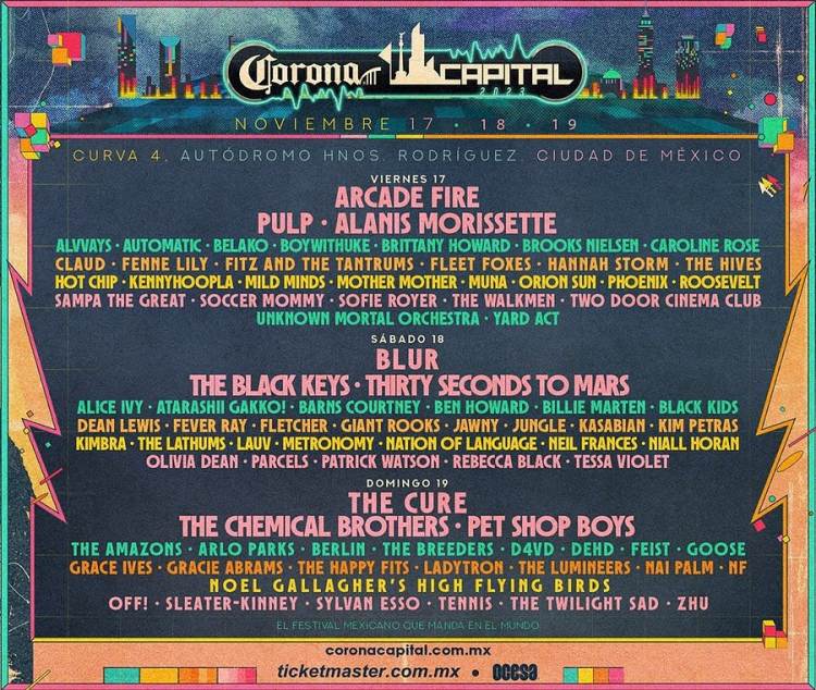Estos son los horarios actualizados del Corona Capital 2023 0