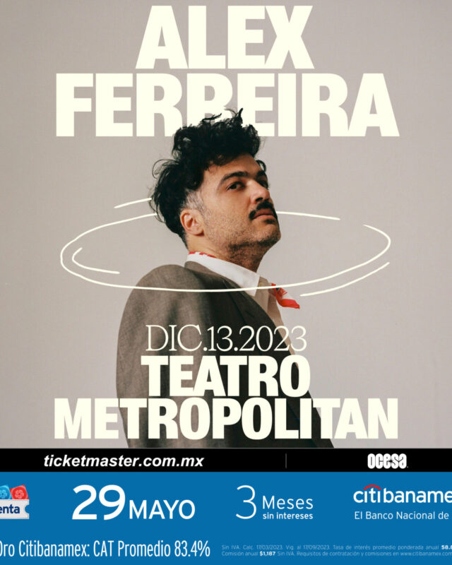 Alex Ferreira ofrecerá una velada única en el Metropólitan 0