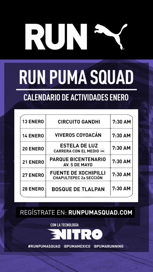 Cumple tus propósitos de año y únete al Run PUMA Squad 1