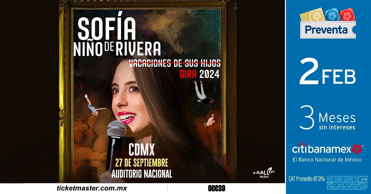 Sofía Niño de Rivera regresa con nuevo show al Auditorio Nacional 0