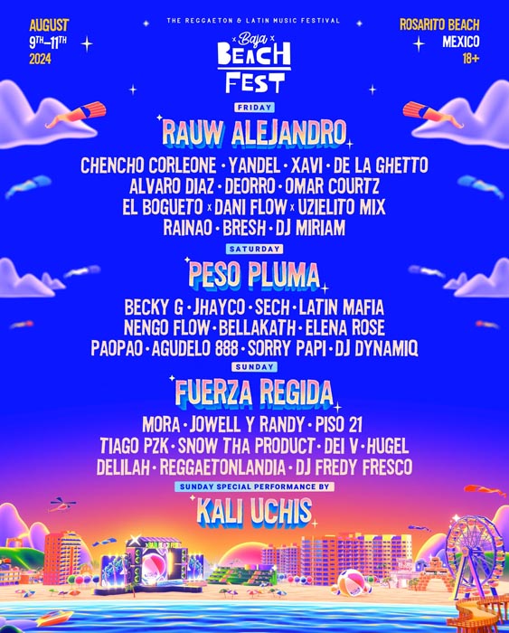 Baja Beach Fest: Peso Pluma, Rauw Alejandro, Becky G y más 0