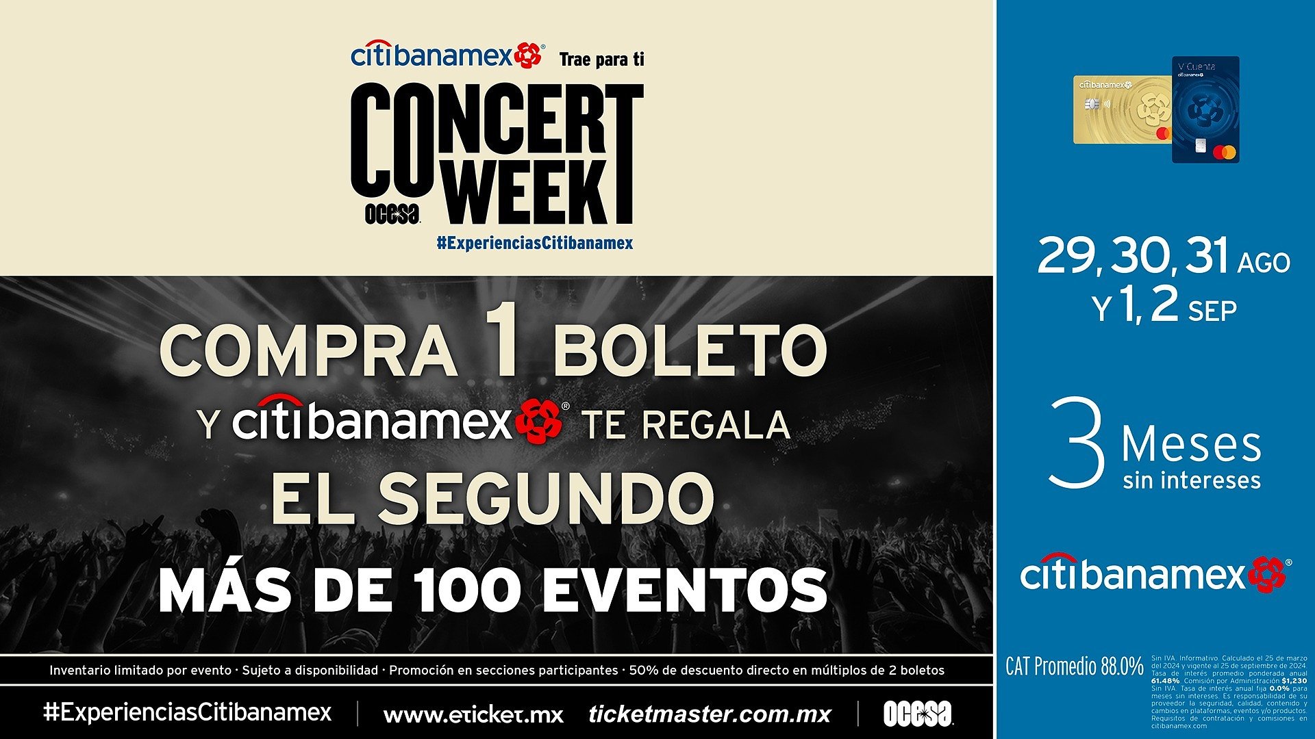 Concert Week: ¡Compra 1 boleto y Citibanamex te regala otro! 0