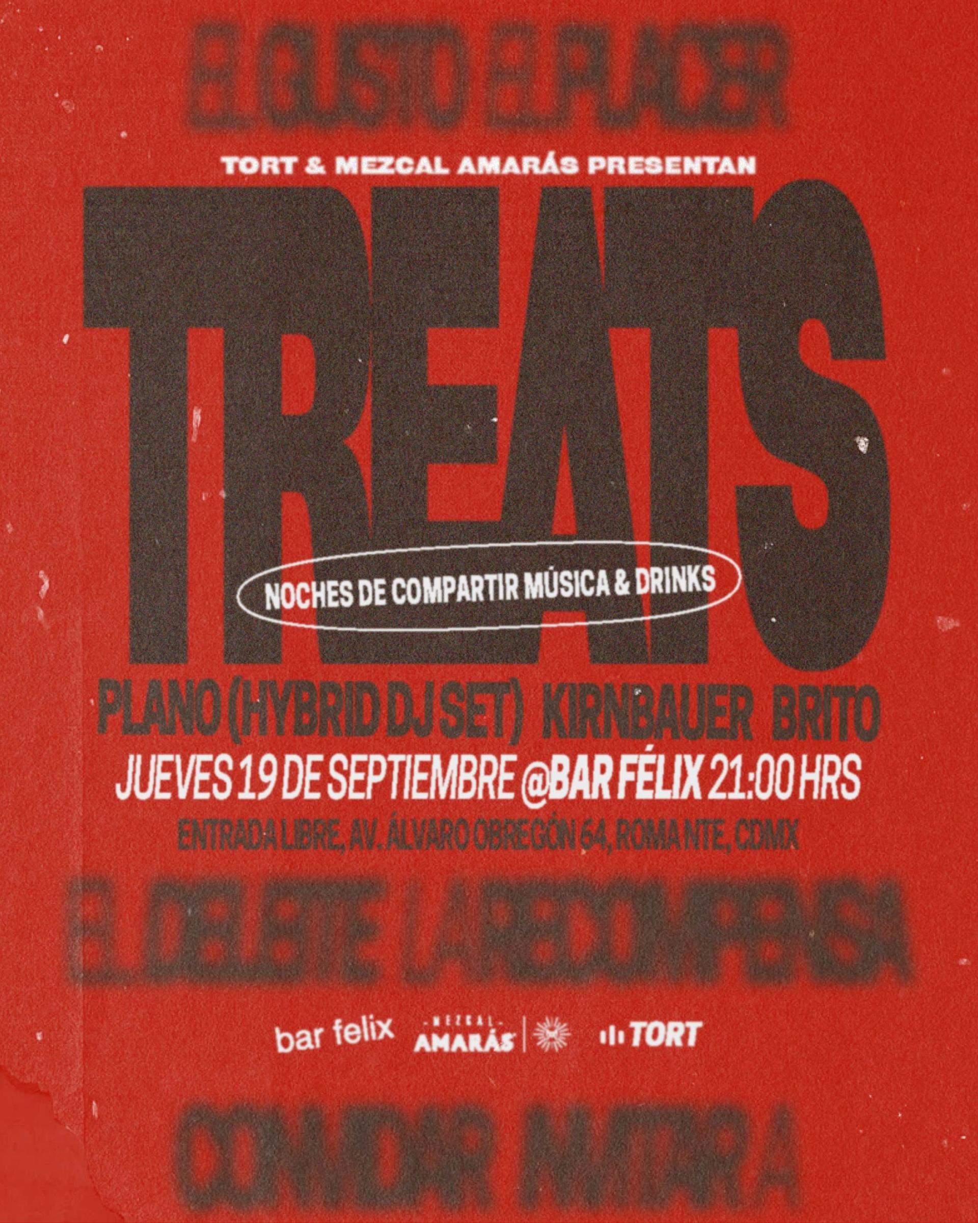TORT y Mezcal Amarás te invitan a la segunda fiesta de TREATS 0