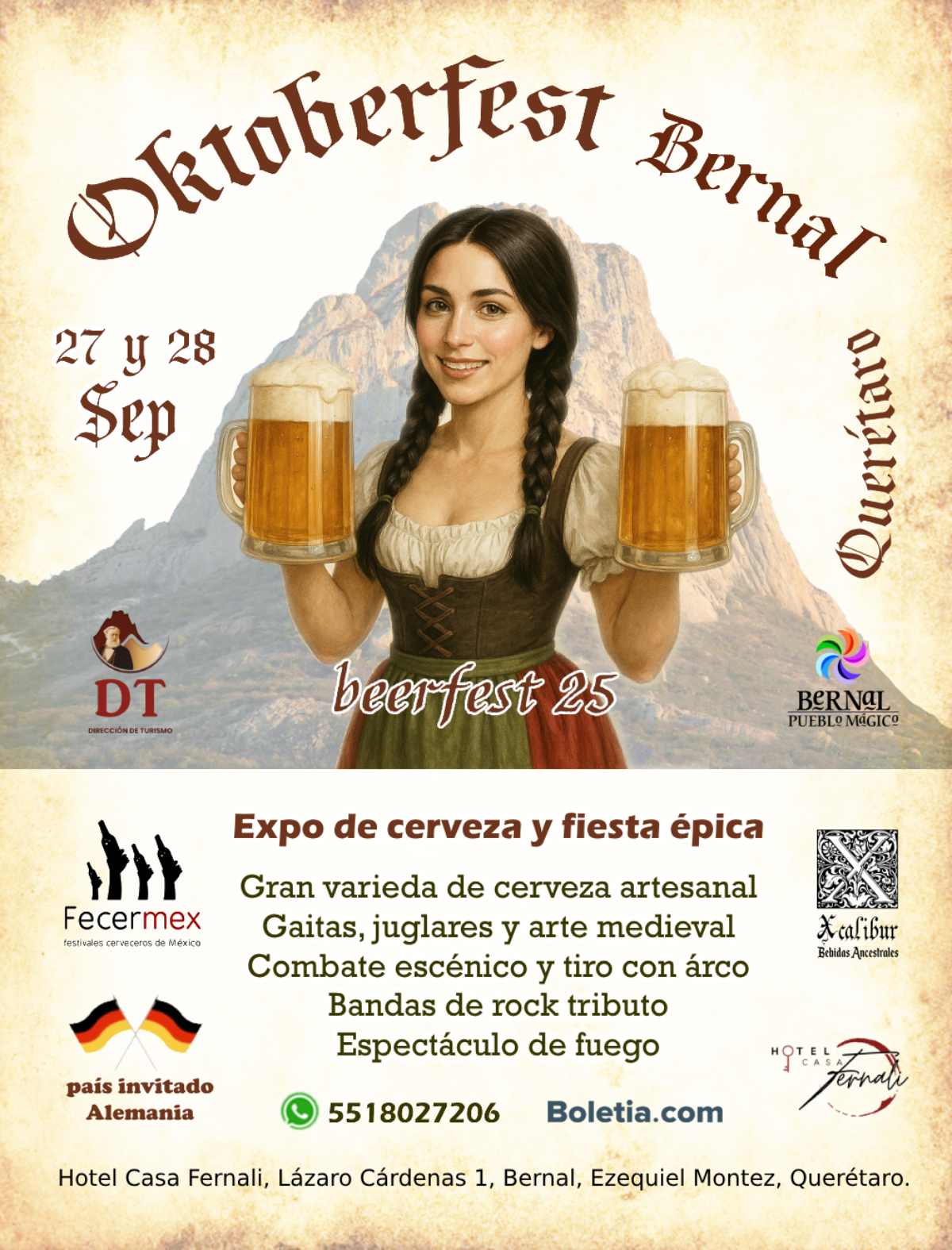 Asiste al Oktoberfest Bernal 2025: cerveza artesanal en Querétaro 0